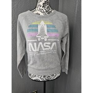 Women's Grayson Threads NASA Sweater Pullover Long Sleeve Logo Size X Small Gray